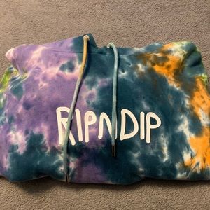 Rip N Dip Tie Dye pullover hoodie, size XL